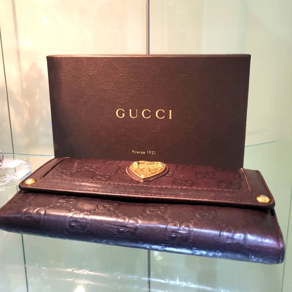 Gucci Handbags - Gucci Crest Monogram Long Wallet (Limited Time Offer)